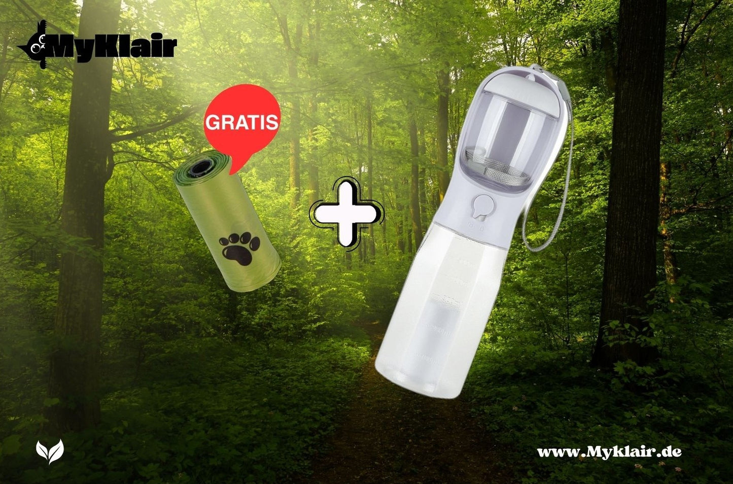 3-in-1 Hunde Trinkflasche