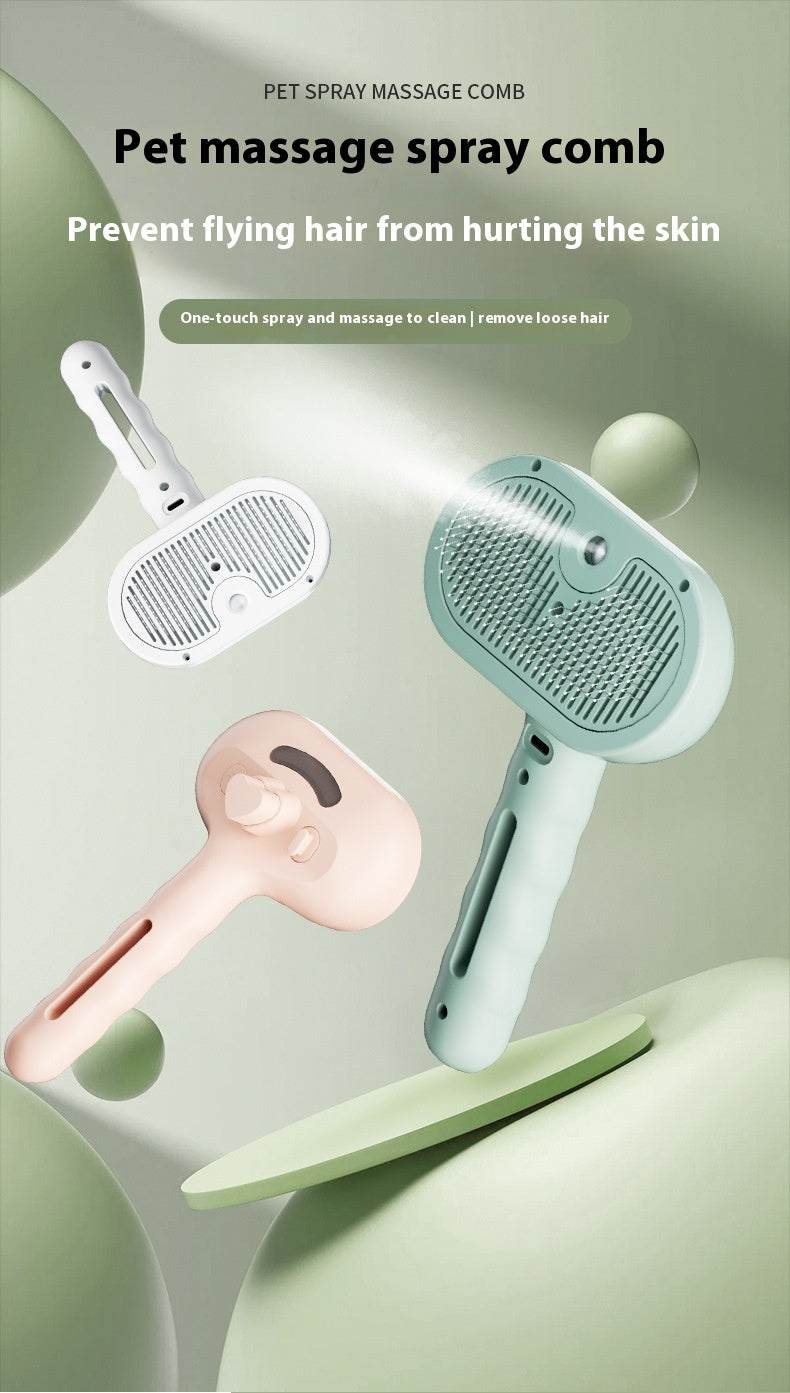 Tierpflegebürste mit Sprühfunktion