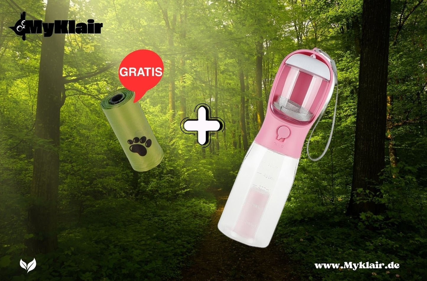 3-in-1 Hunde Trinkflasche